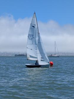 John Ravizza Rounding a leward mark